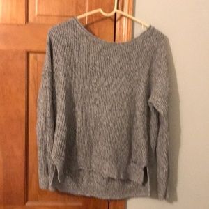 Hollister cropped grey sweater